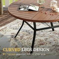 thumbnail image 3 of Vicllax 7 Pieces Patio Dining Set Outdoor Textilene Swivel Padded Chairs and Table Furniture Set, 3 of 10