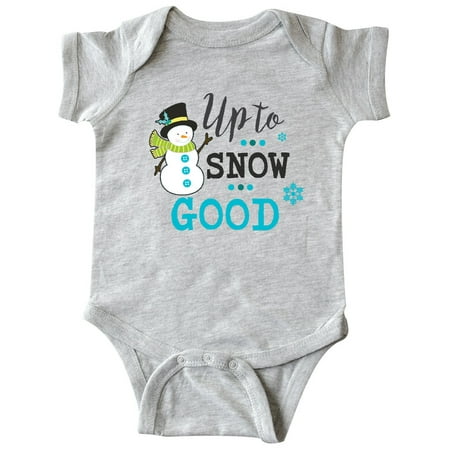 

Inktastic Up to Snow Good with Snowman and Snowflakes Gift Baby Boy or Baby Girl Bodysuit