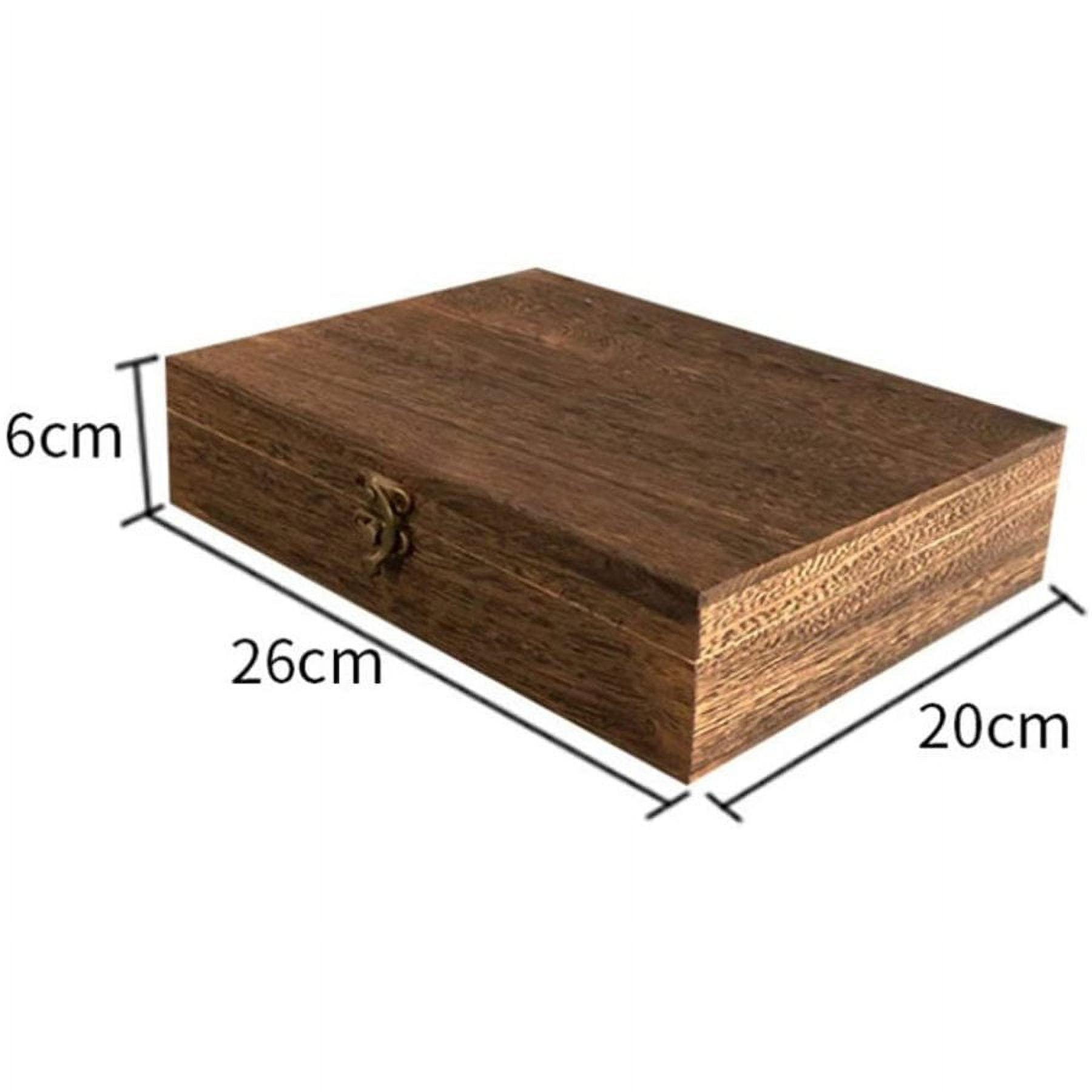 Flat wooden on sale box with lid