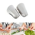 thumbnail image 2 of geerera 10Pcs Stainless Steel Finger Protector for Chopping and Peeling, Vegetables Peeling Safe Guard, Cheese Grater, Kitchen Tool for Home Cooking Food Preparation, 2 of 7
