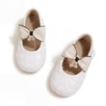 thumbnail image 4 of Rexoro Girls Mary Janes Shoes PU Bowknot Pearl Wedding Toddler Flats, 4 of 7