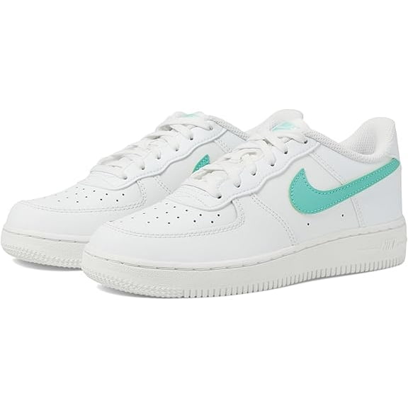Nike Boy's Force 1 Low (Little Kid) Summit White/Emerald Rise 11 Little Kid M
