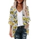 thumbnail image 1 of Cárdigan de verano para mujer, con estampado floral y mangas abullonadas, holgado, informal, para cubrir el verano, tops de moda, chaqueta de gasa sin límites para mujer, 1 of 4