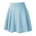 thumbnail image 2 of Urban CoCo Women's Flared Stretchy Mini Skater Skirt（Light Blue, XL）, 2 of 6