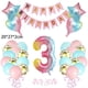 thumbnail image 2 of Arco de color degradado Globos de cumpleaños Decoraciones Globos rosas y azules Banner de feliz cumpleaños, 2 of 5