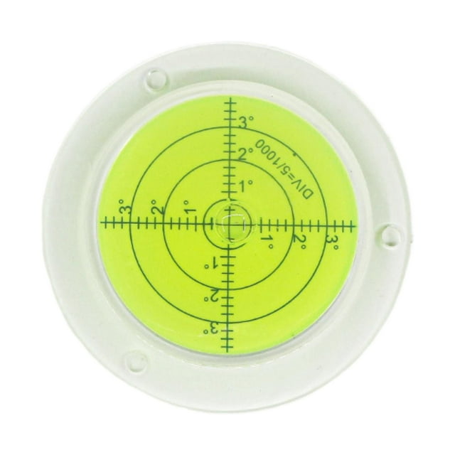 Nivel de burbuja horizontal Cardán Instrumento de nivelación Profesional Circular Spirit verde