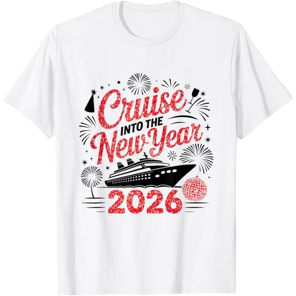 Cruise Into 2026 New Year Vacation Matching Family Friends T-Shirt