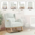 thumbnail image 2 of FFH Rocking Chair for Nursery, Teddy Glider Rocker, Reading Chair, Accent Chair, White, 2 of 9