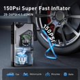 thumbnail image 3 of Arrancador portátil para coche con compresor de aire 3000A 150PSI, 3 of 8