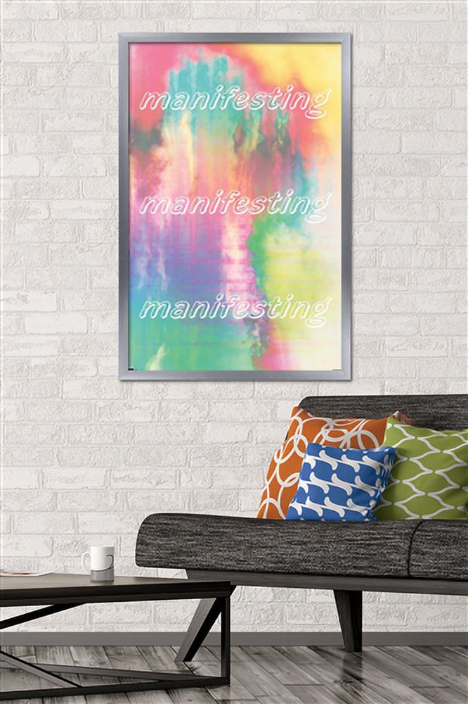 Manifesting Rainbow Wall Poster, 22.375" x 34" Framed