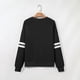 thumbnail image 5 of Cowsor Womens Varsity Striped Oversized Sweatshirt Crewneck Long Sleeve Casual Fashion Pullover Top Fall Outfits, 5 of 6