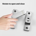 thumbnail image 4 of Zincs Alloy Flipping Door 90/180 Degree Sliding Door Privacy Door Bolts for Outdoor, Garage, 4 of 14