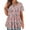 3996-Floral Pink, variant on TIYOMI Plus Size Women's Tunic Tops Black Floral Short Sleeve Blouses 2X Buttons Up Henley Blouses Dressy Swing Flowy Shirts Pleated Babydoll Pullover Casual Spring Summer Tunics 2XL 18W 20W
