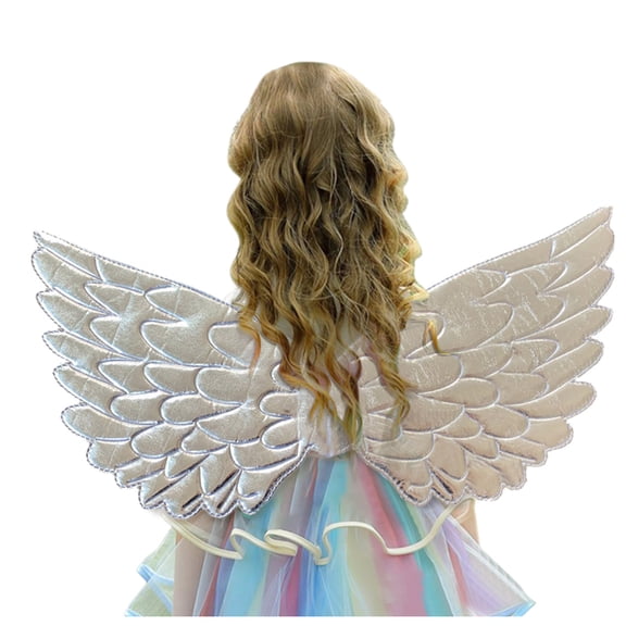 REDARER Kids Angel Wing Accessory Metallic Embossed Wing Decor Cosplay Prop for Halloween Party Stage Show Festival Performance Dress Up,One Size