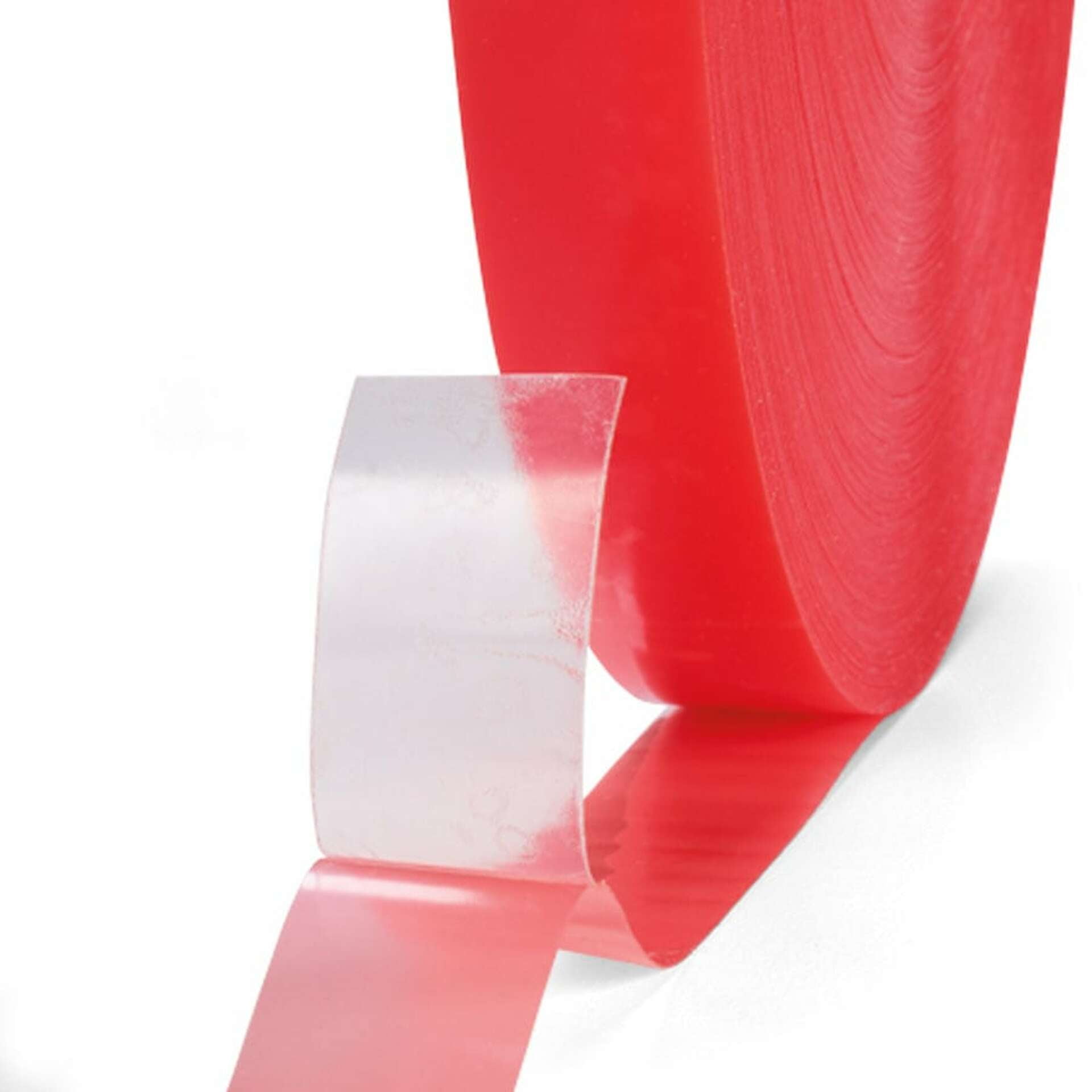 FindTape Finger-Lift Double-Sided Film Tape [Extended Liner] (Red-FL): 1 in. x 250 yds. (Clear)
