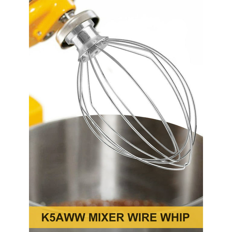 K5AWW Wire Whip Steel Wire Whisk Stainless Steel Egg Beater Mixer Mixing  Head 5QT for American