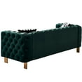 thumbnail image 3 of 84.25''w Velvet Couch - Modern With Gold Metal Legs And Construction , For Living Room Ambiance, 3 of 6