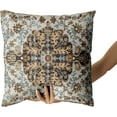 thumbnail image 2 of Tan Blue Brown Ethnic Boho Throw Pillow Covers 20x20 Inch Bohemian Carpet Vintage Black Teal Grey Floral Decorative Pillows Cases Farmhouse Accent Home Decor For Bedroom Couch Sofa Porch Set Of 2, 2 of 6