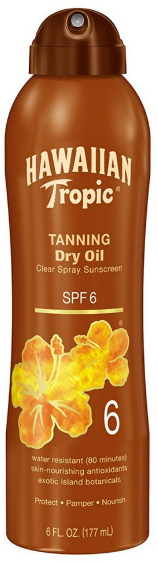 Hawaiian Tropic Golden Tanning Dry Oil SPF 6 6 oz (Pack of 2) - Walmart.com...