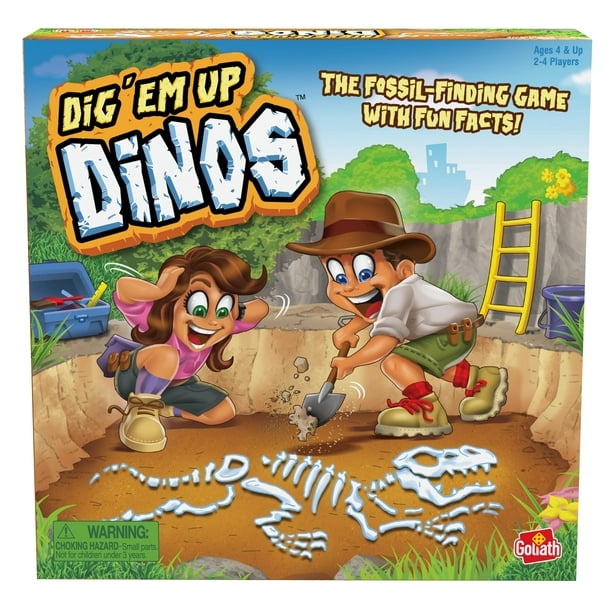 Juego Goliath Dig 'Em Up Dinos: búsqueda de fósiles para 2-4 jugadores (4 o más)