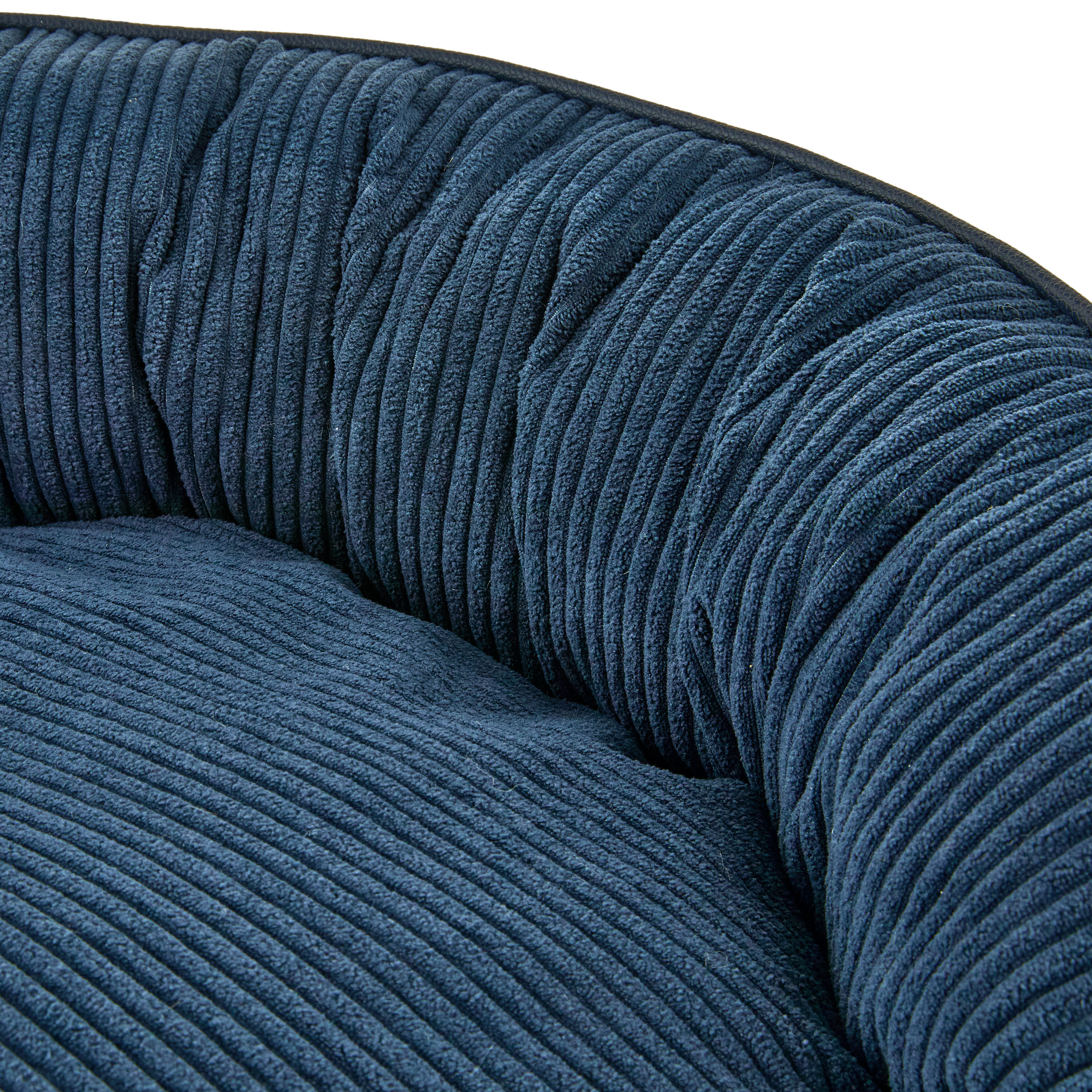Vibrant Life Medium Oval Corduroy Cuddler Dog Bed, Blue, 24" x 20"