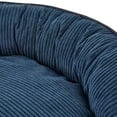 thumbnail image 4 of Vibrant Life Medium Oval Corduroy Cuddler Dog Bed, Blue, 24" x 20", 4 of 6