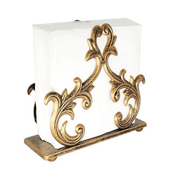 Bronze Metal Baroque Style Napkin Holder, Freestanding Barocco Tissue dispenser, Baroque Napkin Tray Basket