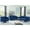 Blue, variant on Pon Living 3 Piece Modern Velvet Upholstered Living Room Set with 3-Seater Sofa,Loveseat and Chair