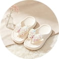 thumbnail image 7 of Rhuody Teen slipper For Girls Summer Sparkly Bow Slides Soft Sole Non slip Open Toe Outdoor Flip Flop Sandals Basic Shoes White 10-10.5 Years, 7 of 7