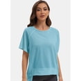thumbnail image 3 of T-Shirts for Women Crew neck Short Sleeve Casual Summer Tops Lightweight Loose Blouse, 3 of 6