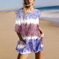 thumbnail image 1 of WILLBEST Womens Fall Clothing Trendy 2024 Women Gradient Print Short Sleeve Jumpsuit Short Loose Backless Jumpsuits Rompers Softstream Pants Female, 1 of 6