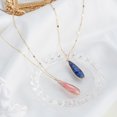 thumbnail image 4 of Bohemian Blue Lapis Boho Teardrop Gold over Sterling Silver Chain Necklace, 4 of 5