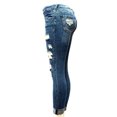 thumbnail image 2 of Rue21 Juniors Womens Blue Denim Jeans Destroy Skinny Ripped Distressed Pants, 2 of 4