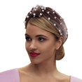 thumbnail image 2 of Serre-tête Perle Noué Rétro Nœud Moyen en Velours Accessoire pour Cheveux, 2 of 6