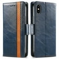 thumbnail image 3 of Case for iPhone X/XS Cover Leather Wallet Folio Case Book Design Flip Magnetic Closure - Blue, 3 of 5