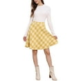 thumbnail image 2 of Falda A Línea de Mujer INSPIRE CHIC con Cintura Elástica, Largo a la Rodilla, XL, Amarillo, 2 of 6