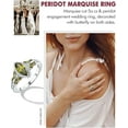 thumbnail image 2 of Dazzlingdaimonds Jewels 14K White Gold Plated 2.50 Ct Marquise Cut Peridot & Diamond Wedding Engagement Christmas Halo Ring 925 Sterling Silver For Women's -5.5, 2 of 4