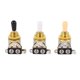 thumbnail image 1 of 3pcs 3 Way Guitar Toggle Switches Short Straight Switch with Black White Cream Tips for Electric Guitar Gold, 1 of 4