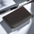 thumbnail image 2 of Genuine Leather Business Card Holder Case, Professional Desktop & Pocket Card Box, Slim Multi-Card Organizer for Men & Women, 2 of 8