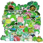 100PCS Frog Stickers Frog Decals Cute Frog Laptop Stickers Cartoon Frog Waterproof Decorative Stickers for Computer, Luggage, Guitar, Water Bottle,Skateboard,Cute Frog Stuff