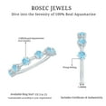 thumbnail image 5 of Rosec Jewels Natural Aquamarine Promise Ring for Women - Stackable Ring - AAA Quality March Birthstone Ring - Ready to Gift, 10K White Gold, US 4.50, 5 of 8