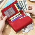 thumbnail image 2 of Joyfullygo Wallet Unisex Pebble Leather Wallet - RFID Blocking Waterproof Slim Bifold,Large Capacity Card Holder (14+ Slots), Cash & Coin Pocket,Soft Genuine Leather for Men & Women, 2 of 8