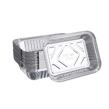 

50pcs/Pack Hardened Thick Aluminum Pan Take Out Container