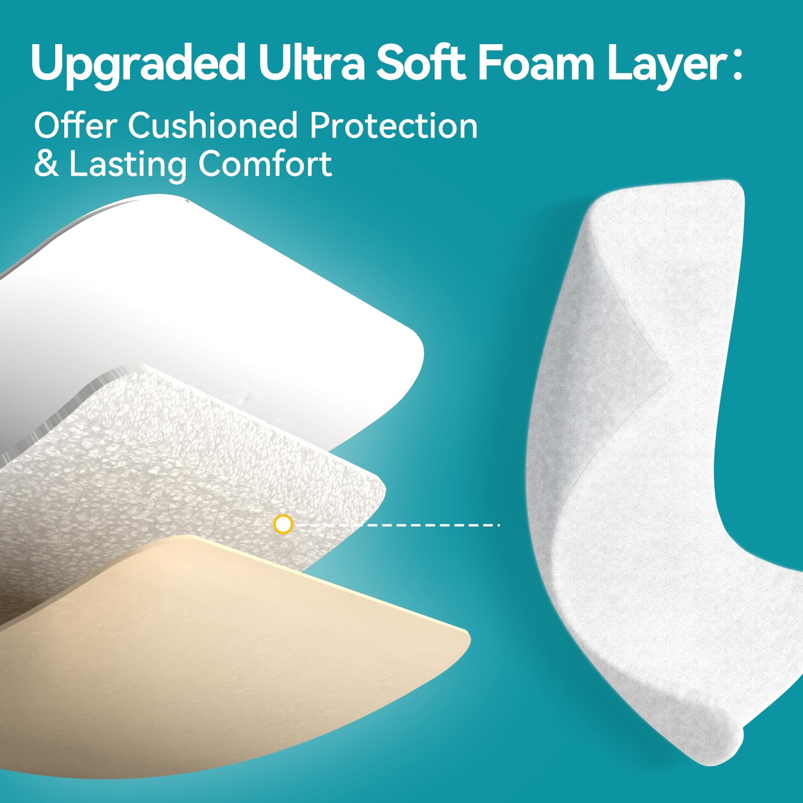 Dimora Silicone Foam Dressing with Border, 4" x 8", 10 Count, Adhesive Adhesive Wound Dressing for Minor Surgical Incisions, Large Bed Sores Bandage