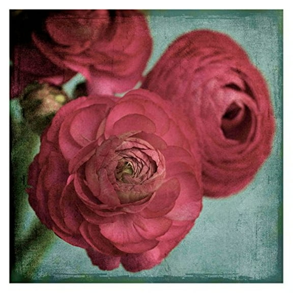 "Red Ranunculus" Painting Print on Wrapped Canvas