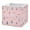 Pink Christmas Pattern, variant on Foldable Fabric Storage Bin Home Cubes Clothing Organizer Bins Large Collapsible Box Basket for Home Organizer Snowmen and Candy Canes Pattern