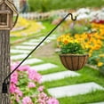 thumbnail image 4 of SNYNUXX 2 Packs Heavy Duty Extended Reach Wall Mounted Deck Hook Wall Pole, Wall Bracket Direction and Length Adjustable Plant Bracket for Bird Feeders, Planters, Suet Baskets, Lanterns, Wind Chimes, 4 of 8