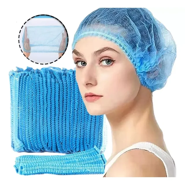 Gorro Plisado Desechable Cofia Con 100pzas