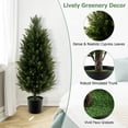 thumbnail image 6 of Costway 1 Pack 37.5" Artificial Topiary Cedar Tree with Cement Plastic Pot & Realistic Moss, 6 of 9
