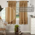 thumbnail image 6 of VHC Brands Simple Life Flax Khaki Country Farmhouse Window Curtain Ruffled Short Panel Set of 2 63x36, 6 of 8